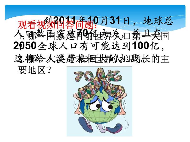 初中地理 粤人课标版 七年级上册 世界的人口 课件第3页