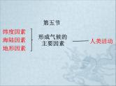 初中地理 星球课标版 七年级上册 形成气候的主要因素 教学 课件