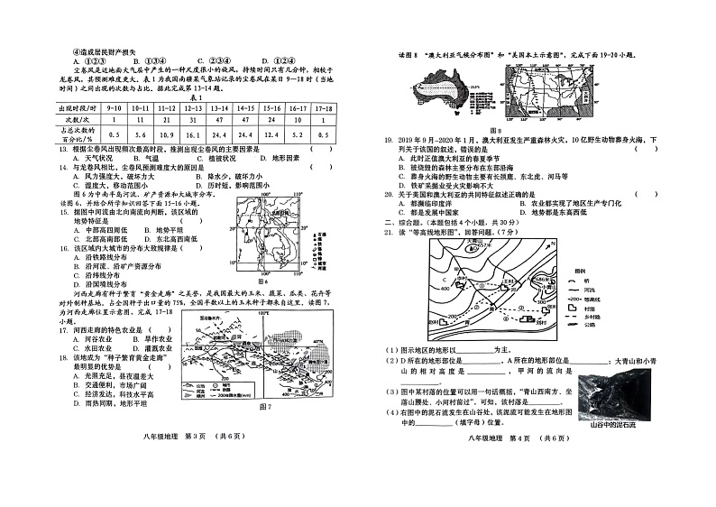 2022年河南省周口市川汇区中招考试第一次质量检测地理试题（含答案）02