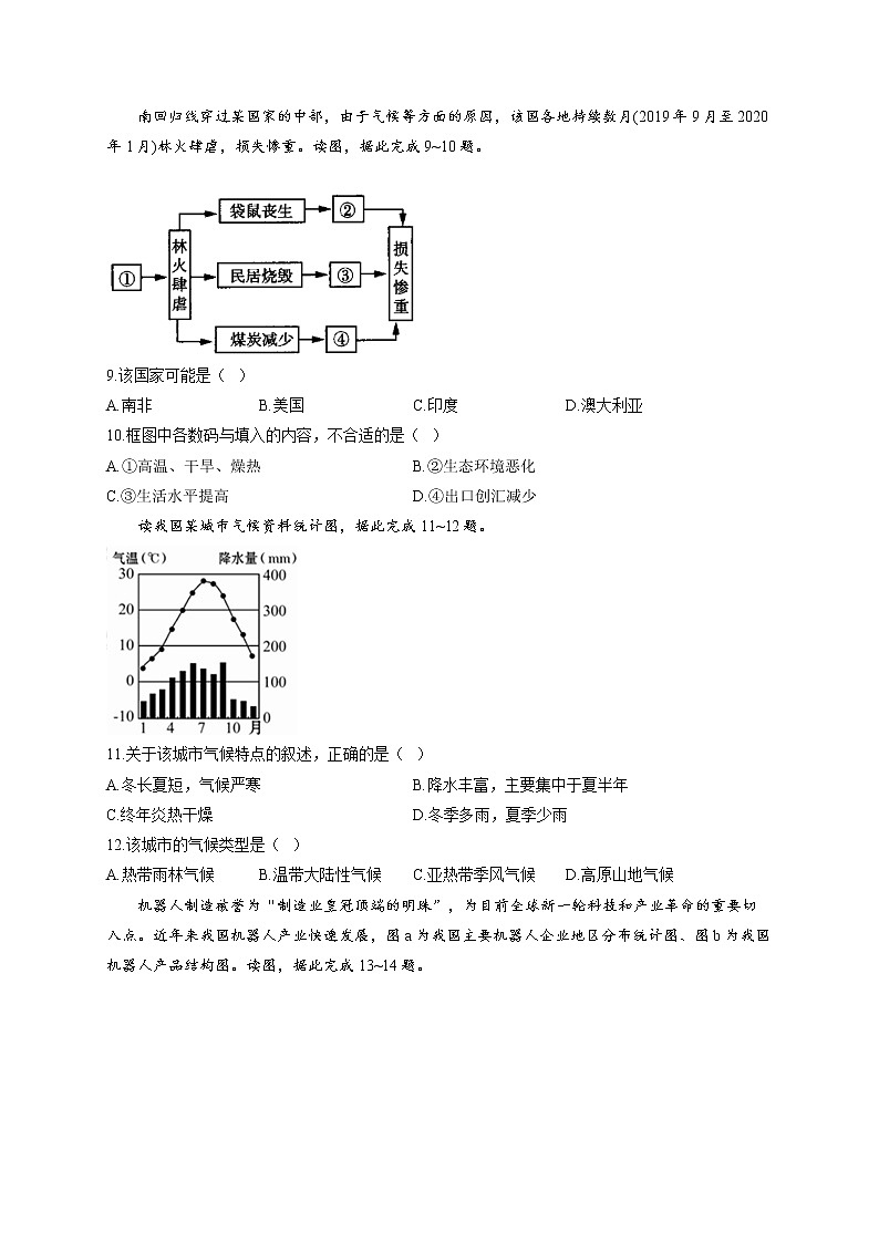 2022届中考地理二模达标检测卷 （含答案） (13)03
