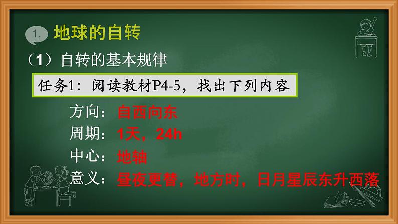 1.1 地球的自转和公转-2020-2021学年八年级地理上册同步课件（中图版）04