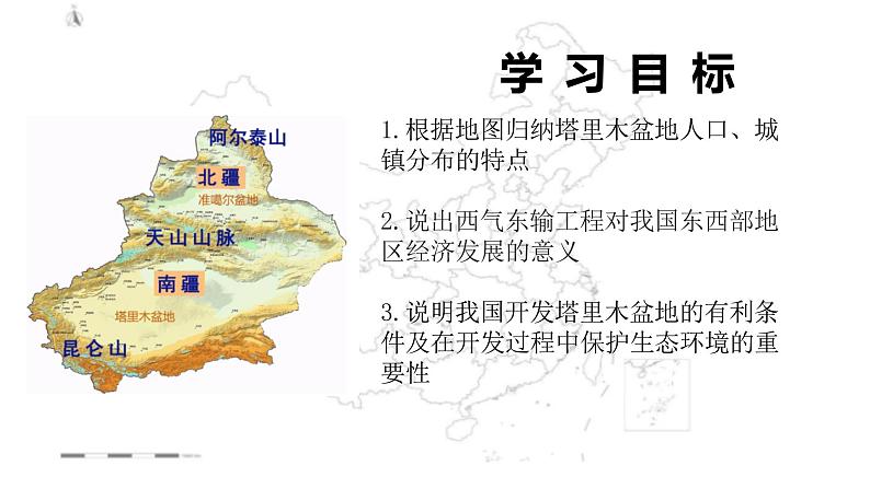 【精品课件】2022年地理八下人教版 8.2 干旱的宝地——塔里木盆地 课件第3页