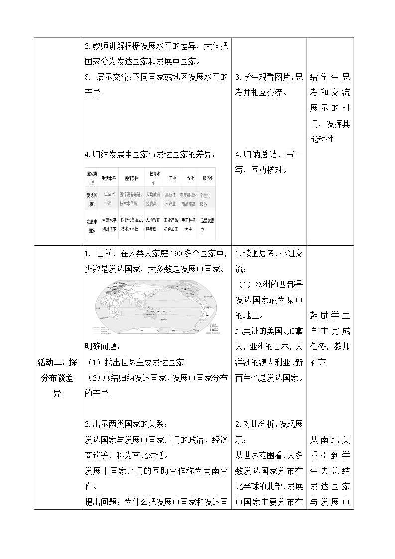 人教版七上第五章《发展与合作》 教案第2页