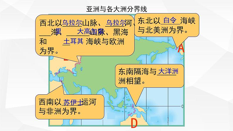 粤教版七年级地理下册复习第七章亚洲第4页