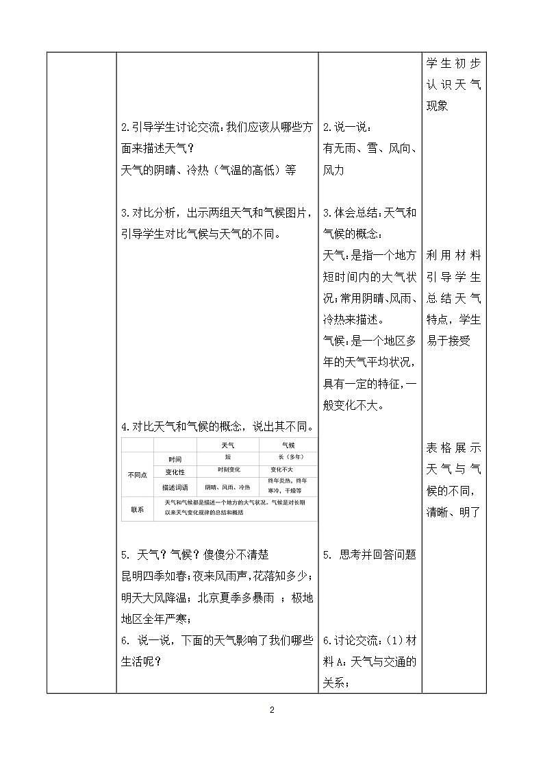 人教版七上3.1《多变的天气》课件+教案+练习02