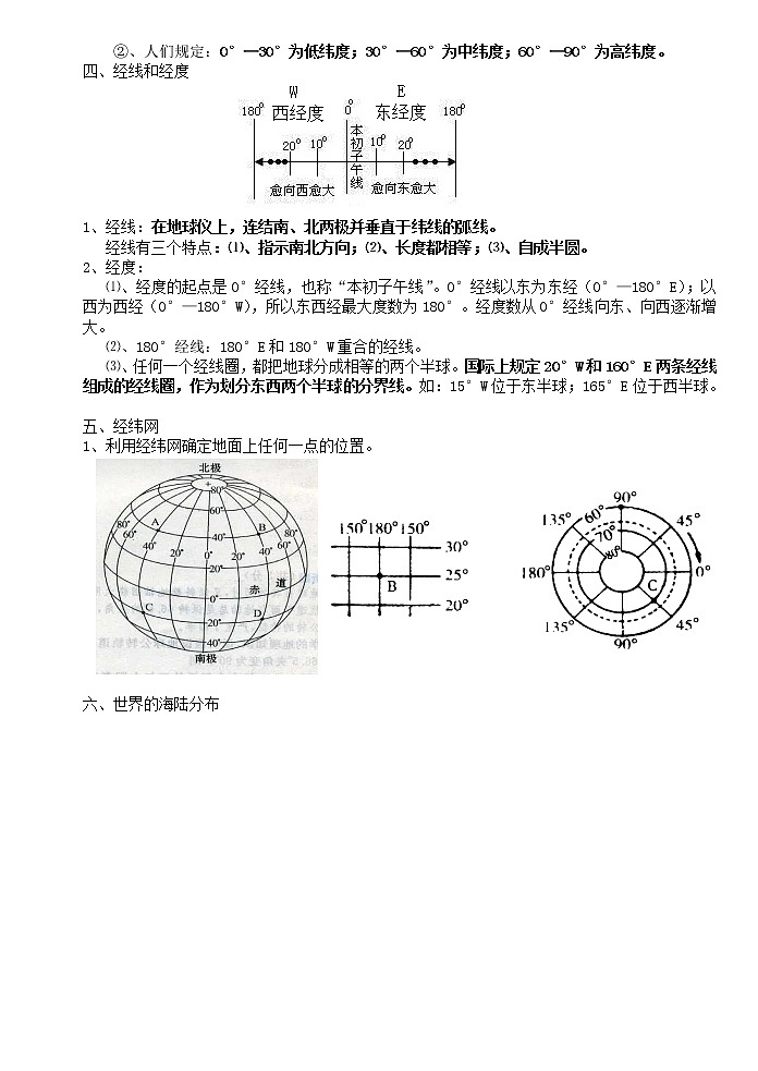 初中地理全册知识概括第3页