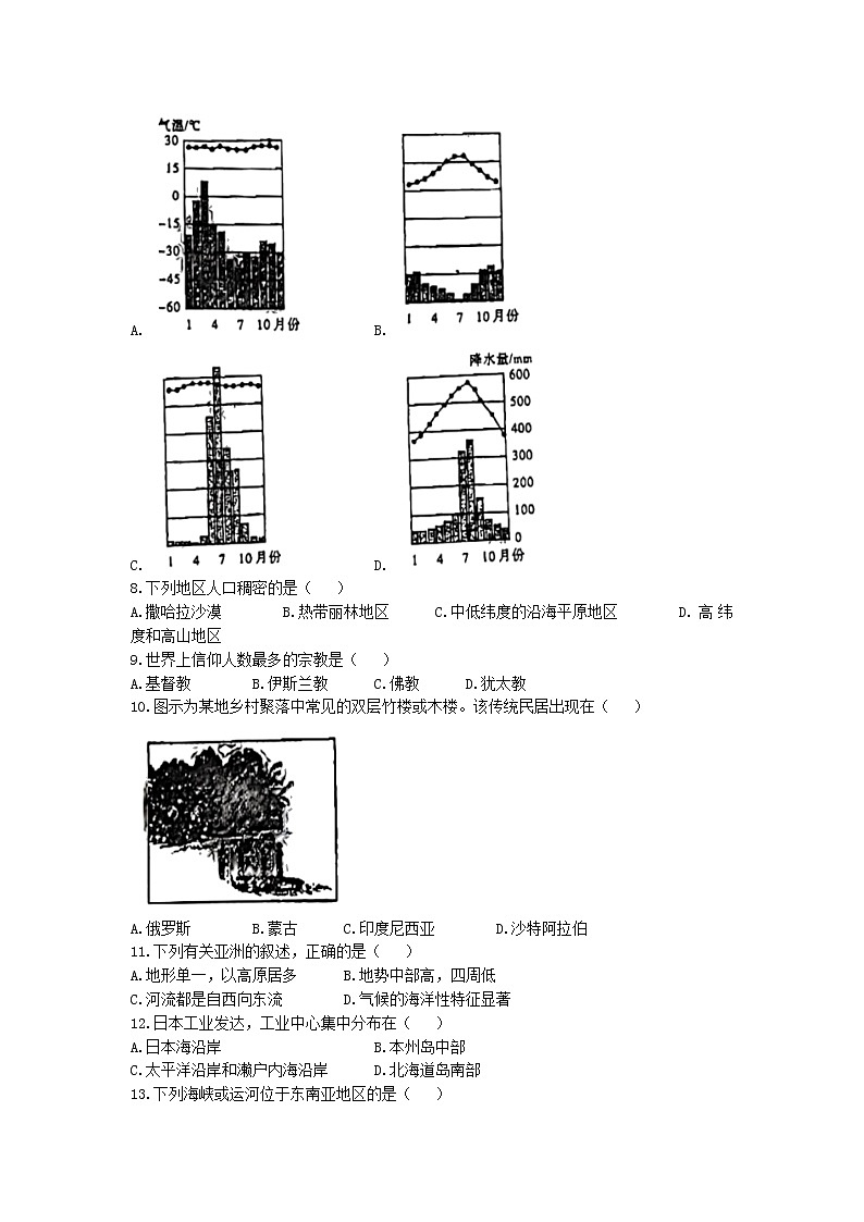 2022年黑龙江省龙东地区中考三模地理试题（含答案）02