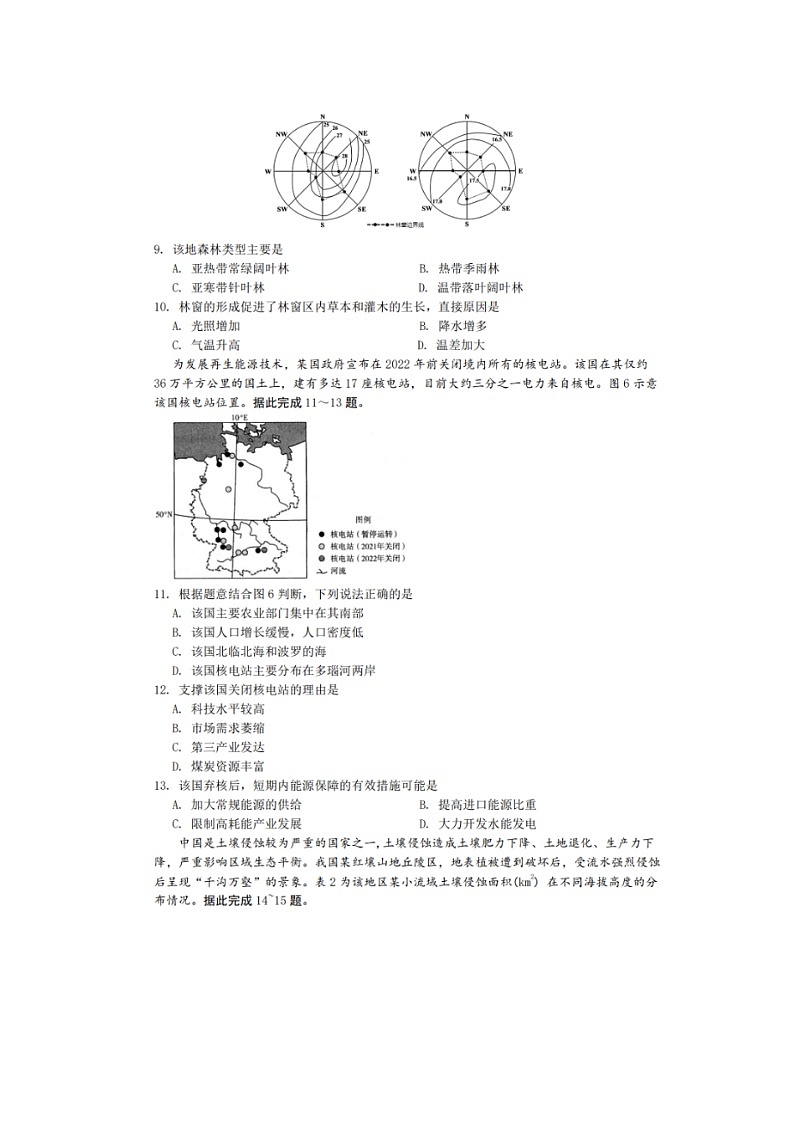 2022年内蒙古呼和浩特市初二年级结业考试试卷地理（附答案）03
