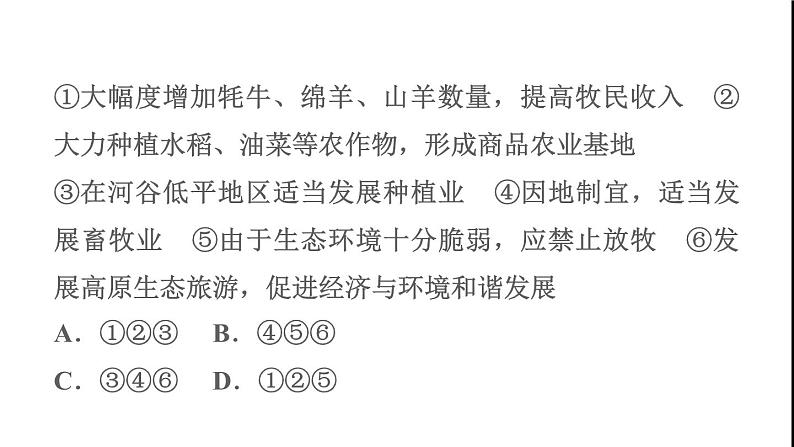 晋教版八年级地理下册期末专项复习训练4青藏地区课件04