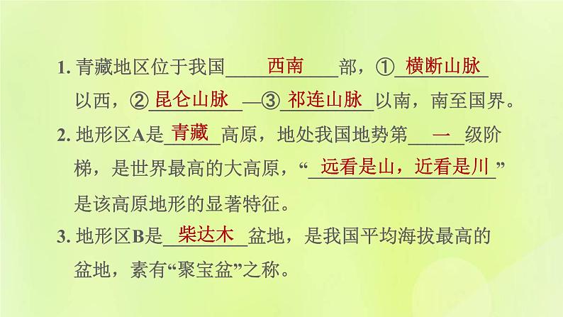 福建专用人教版八年级地理下册第9章青藏地区9.1自然特征与农业课件03