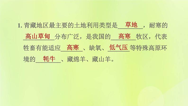 福建专用人教版八年级地理下册第9章青藏地区9.1自然特征与农业课件07