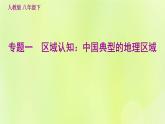 福建专用人教版八年级地理下册期末核心素养专练1区域认知：中国典型的地理区域课件