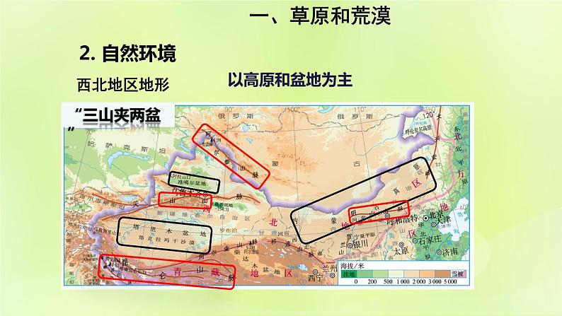 人教版八年级地理下册第8章西北地区第1节自然特征与农业课件第7页