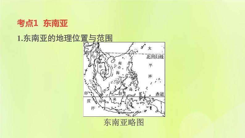 福建专版中考地理复习模块6世界的区域第10课时了解地区1-东南亚和南亚尤课堂教学课件04