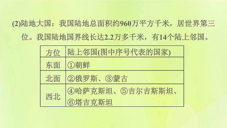 福建专版中考地理复习模块7中国的疆域与人口第14课时中国的疆域与人口课堂教学课件第8页