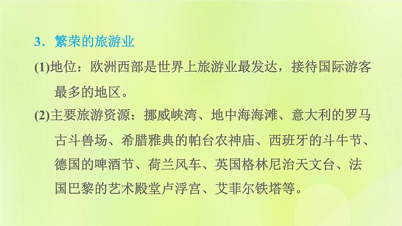 晋教版七年级地理下册第9章认识地区9.4欧洲西部-发达国家最集中的区域第2课时高度发达的经济欧洲联盟繁荣的旅游业课件05