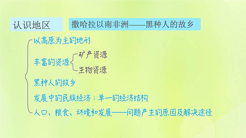 晋教版七年级地理下册第9章认识地区巩固强化复习训练课件第4页