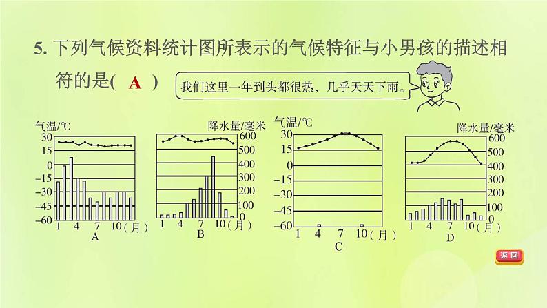 福建专版中考地理复习模块4天气与气候第6课时天气与气候气温与降水课后习题课件08