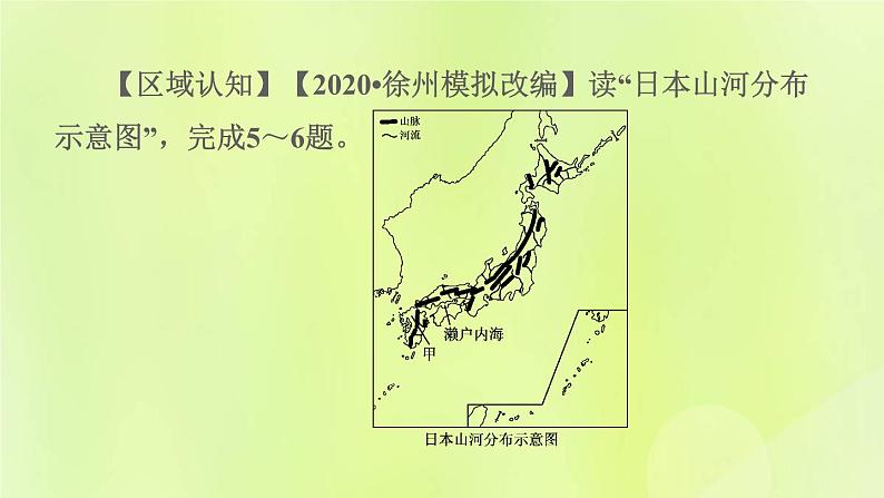 福建专版中考地理复习模块6世界的区域第12课时走近国家1-日本和俄罗斯课后习题课件第7页