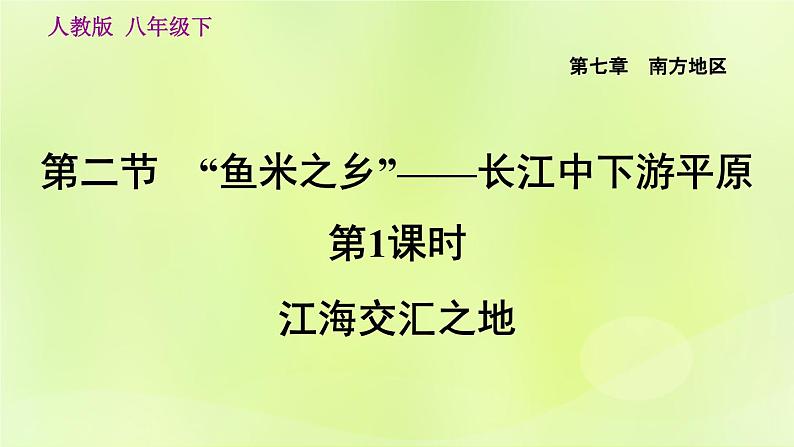 人教版八年级地理下册第7章南方地区第2节鱼米之乡-长江三角洲地区第1课时江海交汇之地课件05