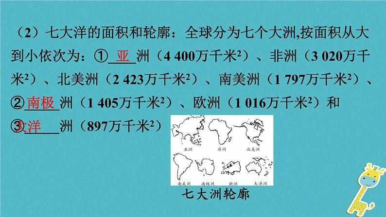 湘教版中考总复习4第2章地球的面貌课时3世界的海陆分布基础知识梳理课件第6页