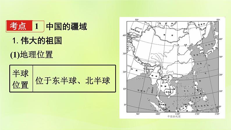 湘教版中考总复习17第1章中国的疆域与人口课时1中国的疆域与行政区划基础知识梳理课件03