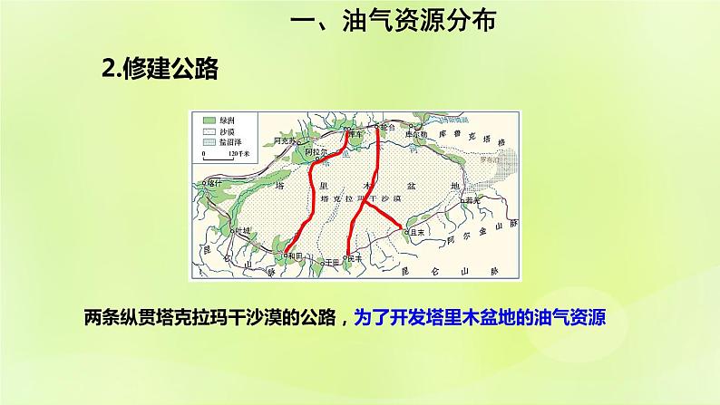 人教版八年级地理下册第8章西北地区第2节干旱的宝地-塔里木盆地第2课时油气资源的开发课件07
