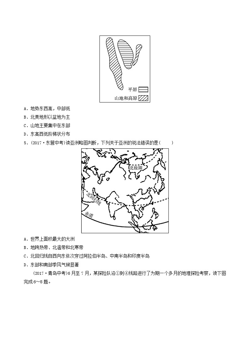 人教版中考地理复习第6章亚洲练习含答案第2页