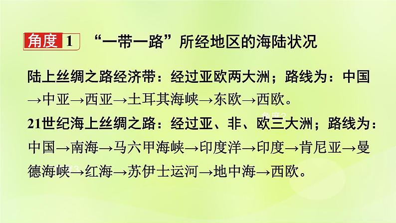 湘教版中考总复习29热点专题1一带一路高峰论坛课件06