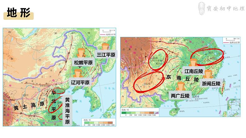 初中 初二 地理 《北方地区和南方地区》 课件07