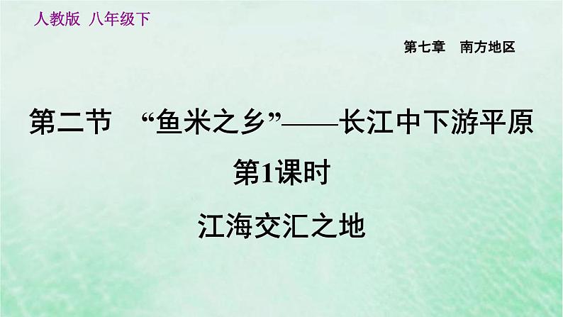 人教版八年级地理下册第7章南方地区第2节鱼米之乡-长江三角洲地区第1课时江海交汇之地课件05