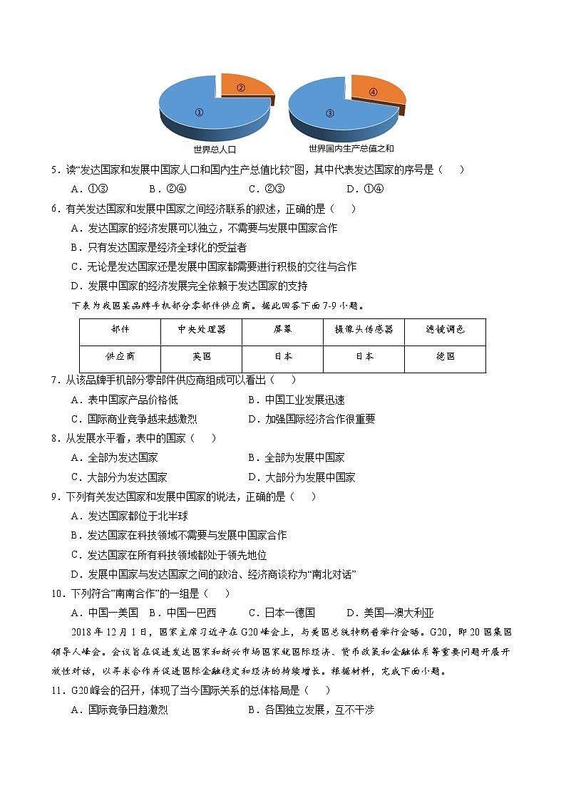 5.2国际经济合作（练习）-2022-2023学年七年级地理上册同步备课系列（湘教版）第2页