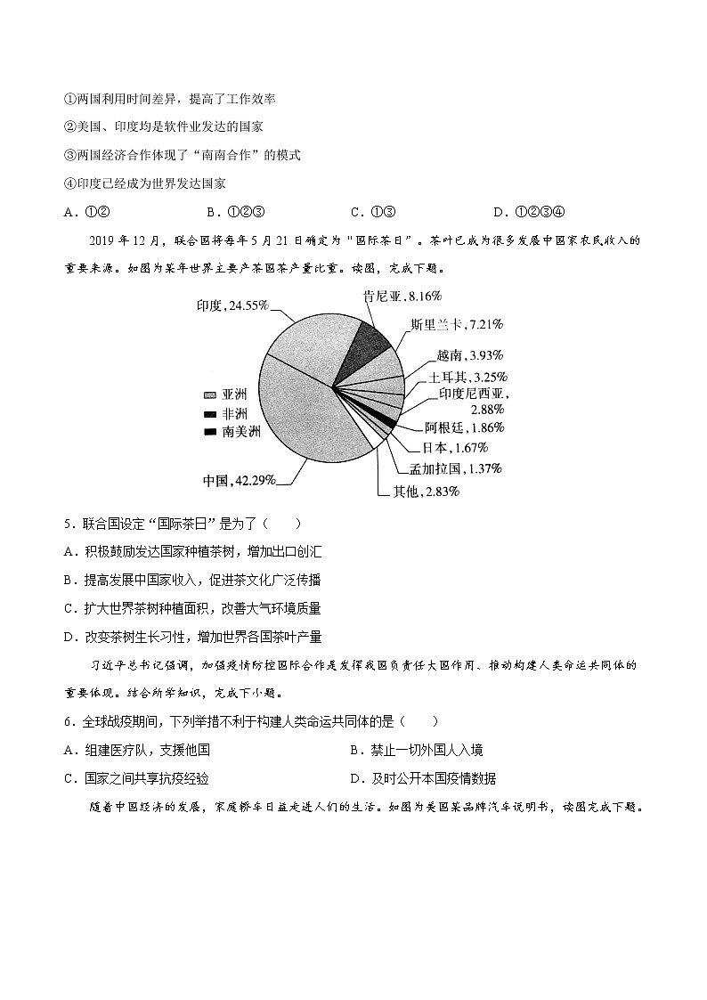 4.2国际经济合作（练习）02