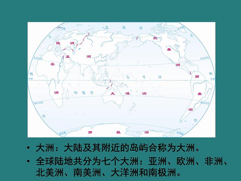 七地上册 粤教版 课件3.1 陆地与海洋的分布07