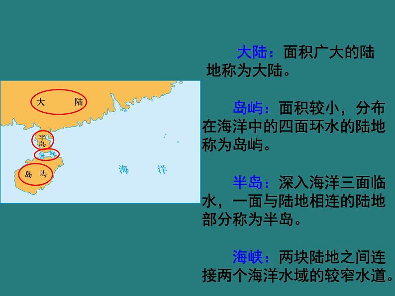 七地上册 粤教版 课件3.1 陆地与海洋的分布08