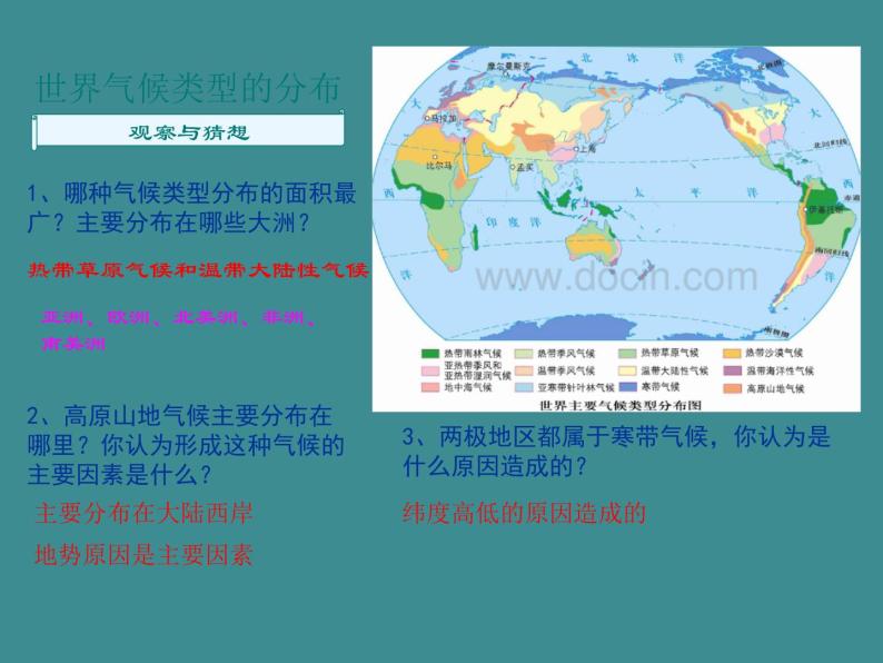 七地上册 粤教版 课件4.3 世界的主要气候类型07