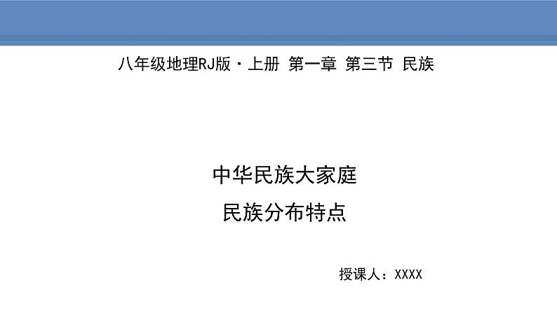 人教版地理八年级上册课件1.3民族01