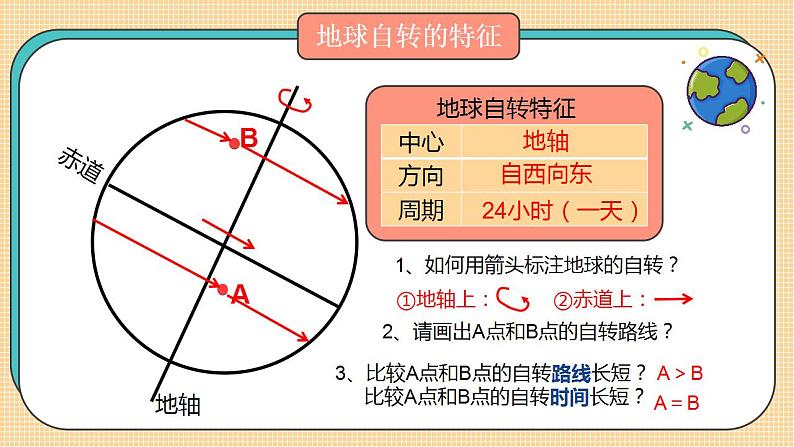 2022-2023学年人教版地理七年级上册第一章第二节《地球的运动》课件05