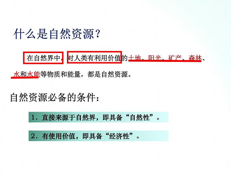 人教版地理八年级上册 3.1 自然资源基本特征 课件第3页
