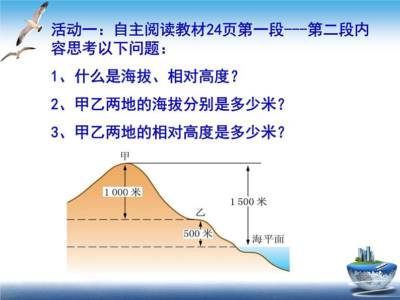 地理七年级上第二章《地形图的判读》活动探究课件05