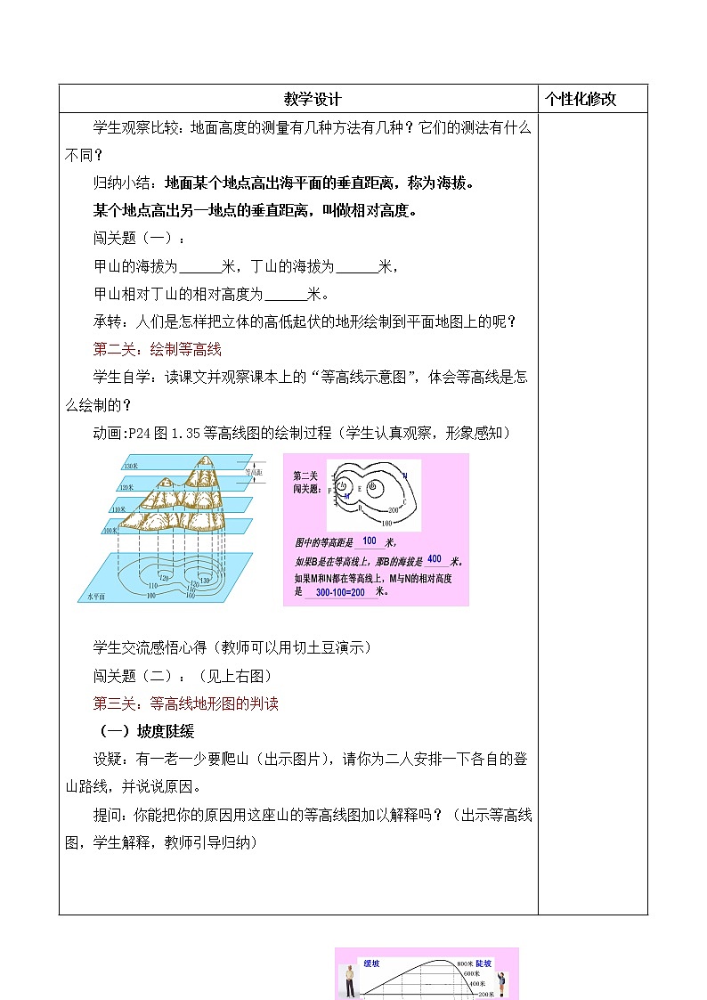 地理七年级上第二章《地形图的判读》教学设计03