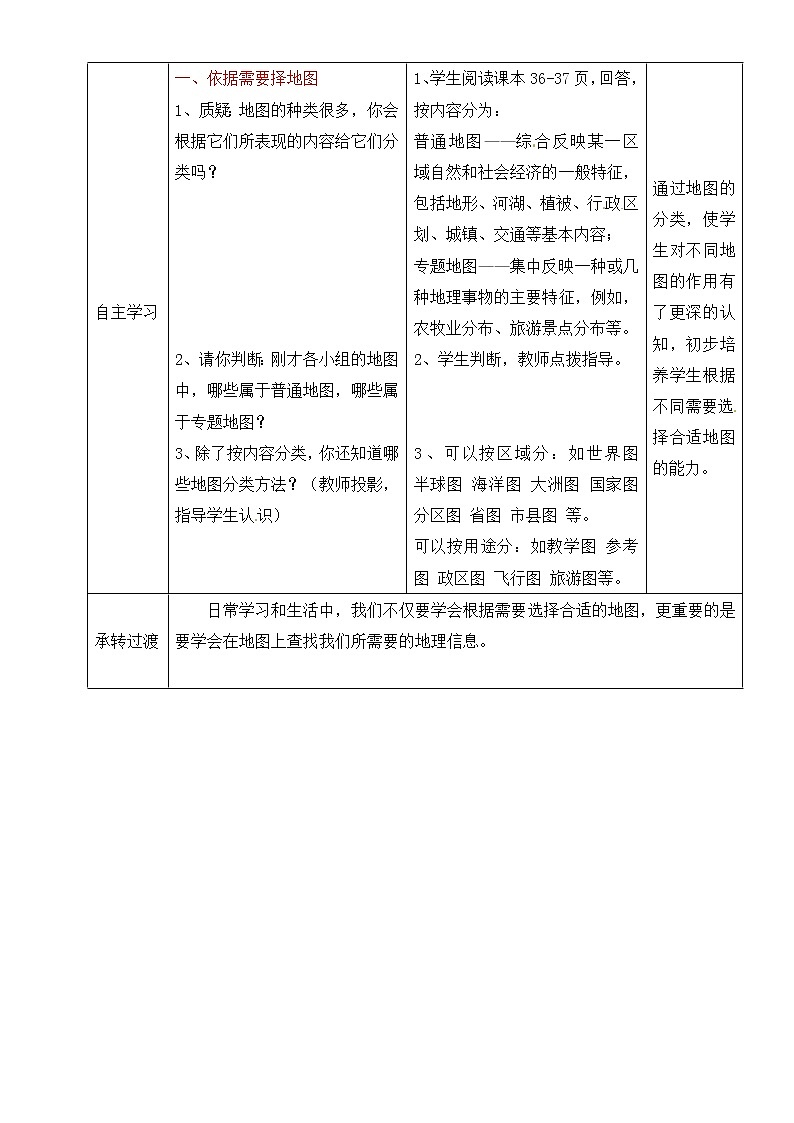地理七年级上第二章《地图的应用》参考教案02