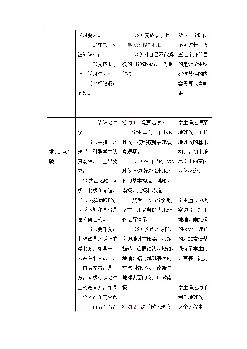 商务星球版地理七年级上第一章《地球仪和经纬网》活动探究型教案（第1课时）第2页