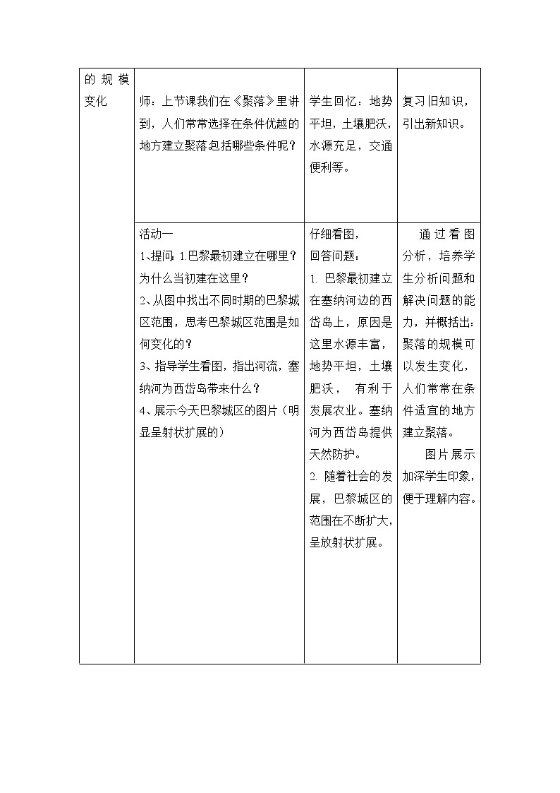 中图版八上地理 3.4学习与探究 聚落发展与景观变化 教案第3页