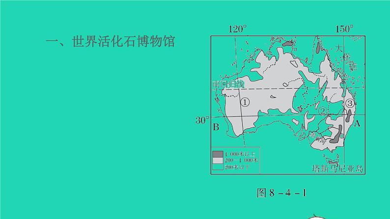 地理人教版七年级下册同步教学课件第8章东半球其他的国家和地区8.4澳大利亚习题02