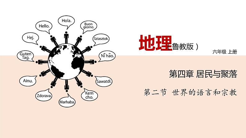 4.2世界的语言和宗教 课件 初中地理鲁教版（五四学制）六年级上册02