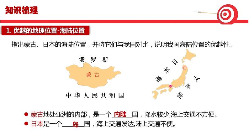 第一章 疆域和人口 复习 精品课件 初中地理仁爱版八年级上册08