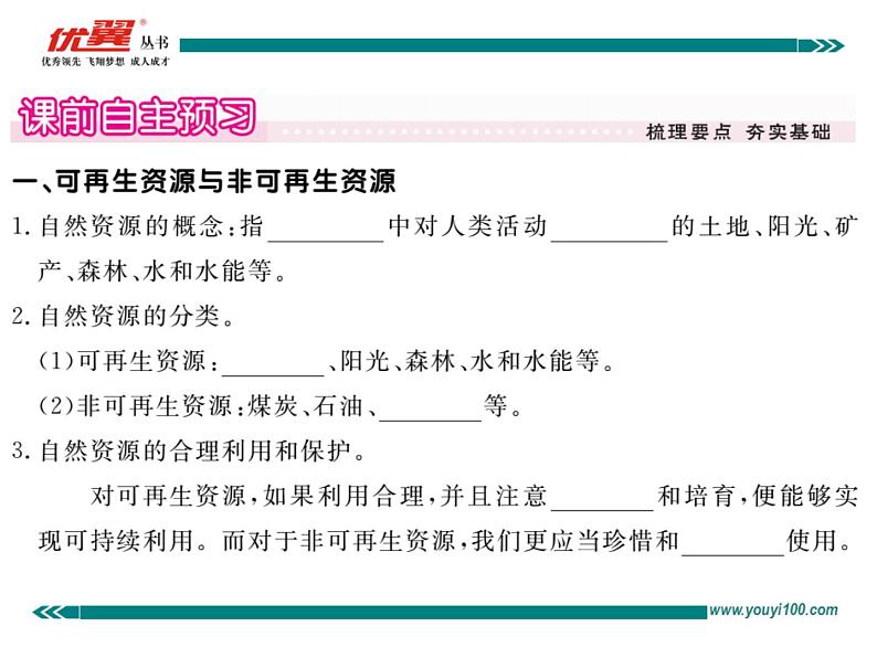 初中地理八上第三章第一节 自然资源的基本特征作业课件第2页