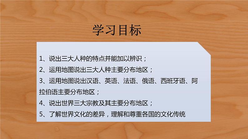 商务星球版初中地理七上 第五章 第二节世界的人种、语言和宗教课件02