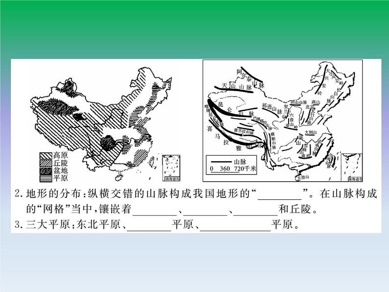 初中地理八上第2章第1节第1课时 地形类型多样，山区面积广大作业课件第3页